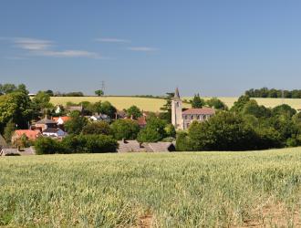 View of village from the south side
